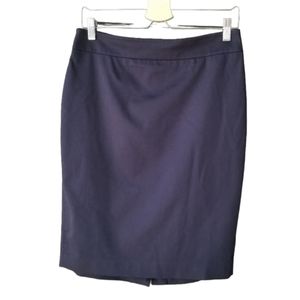 Ann Taylor lined navy pencil skirt 6